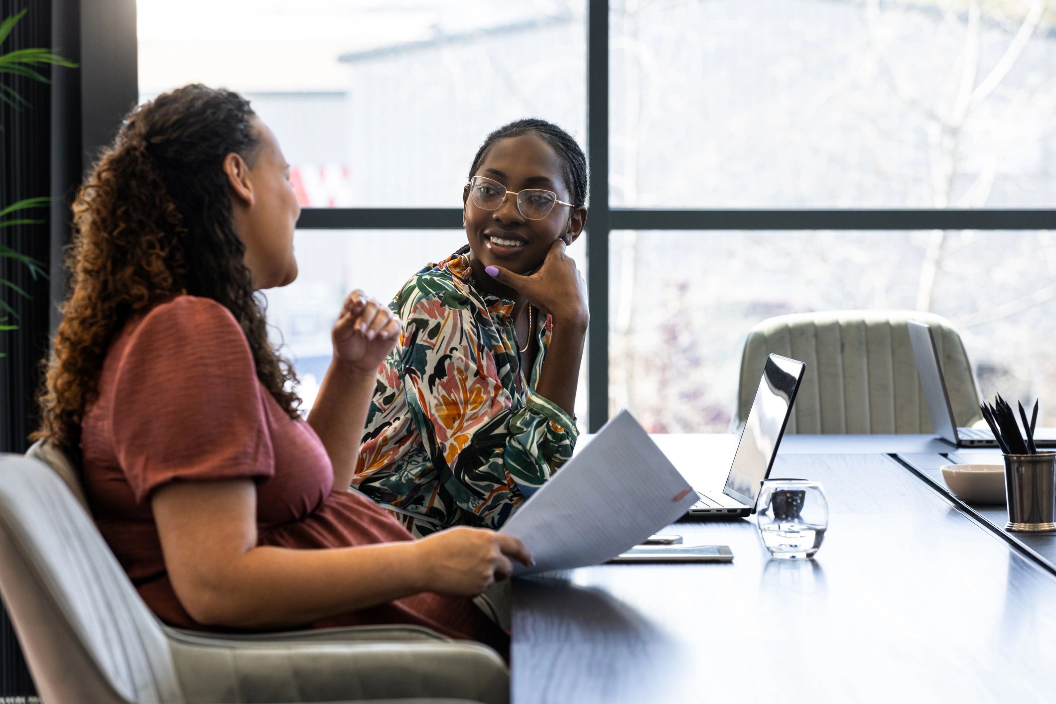 Professional consultation meeting in an office