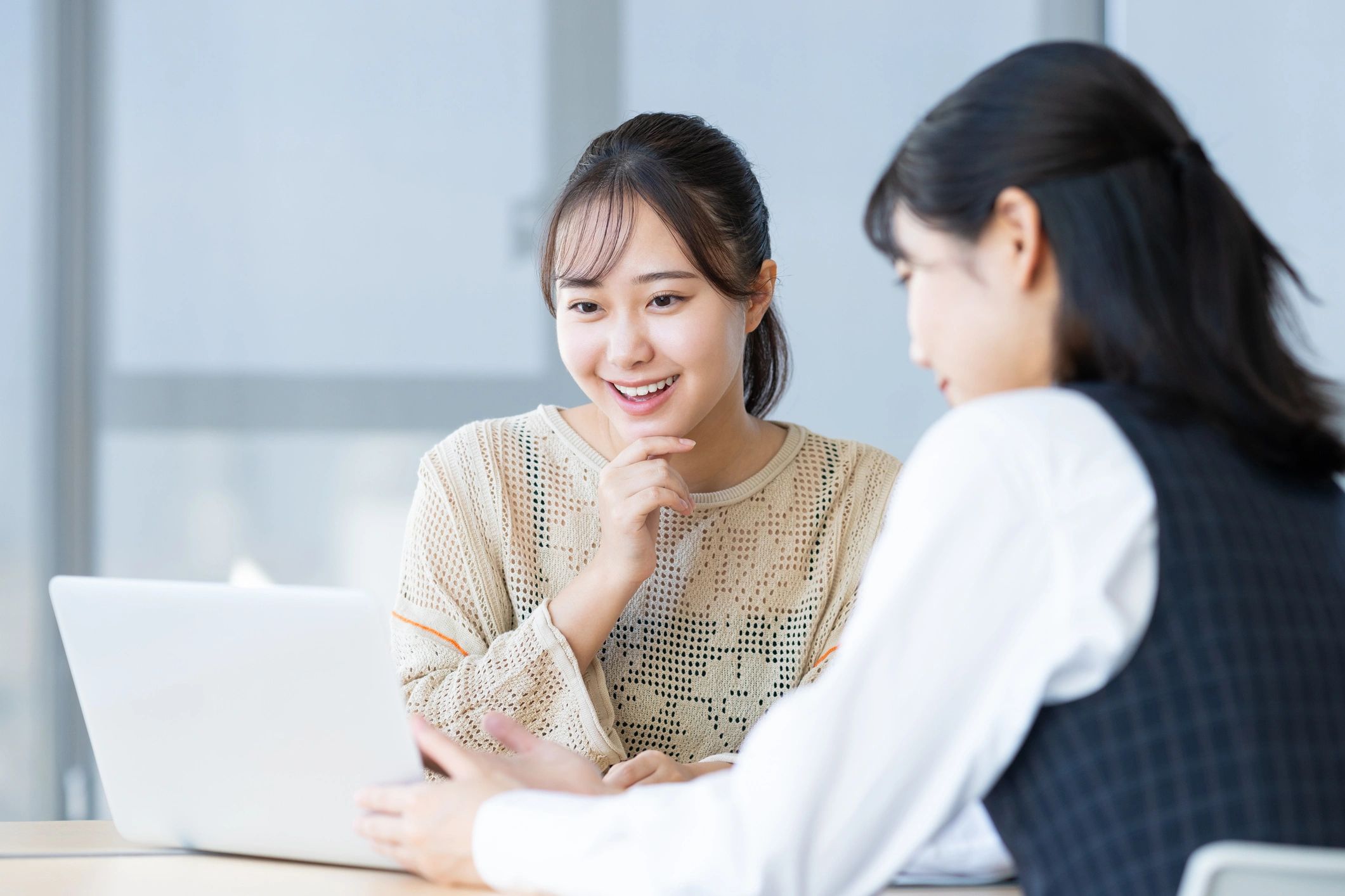 Young client in consultation
